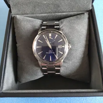 오리엔트 스타 자동 와인딩 손목시계 파랑 착용 시간 적음