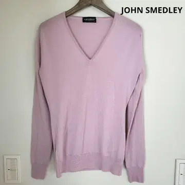 JOHN SMEDLEY 더스티 핑크 S 사이즈 V넥
