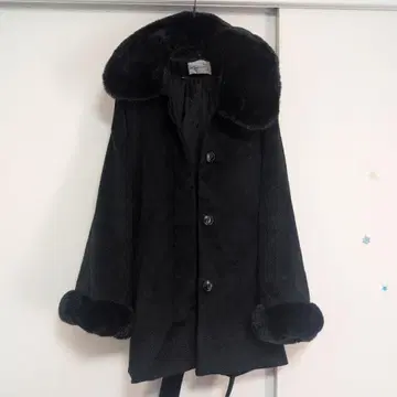 NICE CLAUP 블랙 롱 코트