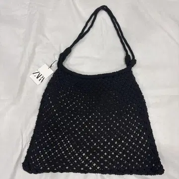 ZARA 메쉬 편직 숄더백 블랙 미사용