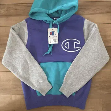 Champion 후드티 S 퍼플/터콰이즈