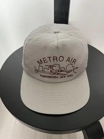 빈티지 METRO AIR 그레이 캡 RONKONKOMA