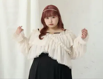 Louiosy 튤 크로스 블라우스