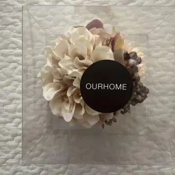 OURHOME 꽃다발 코사지 크림베이지