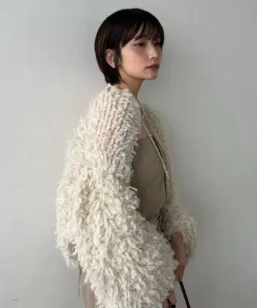 프레이 아이디 재기 볼레로 가디건 화이트