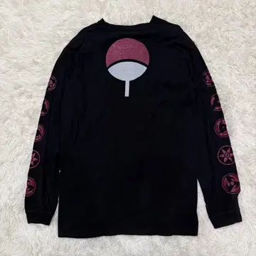 1584 NARUTO 나루토 우치하 일족 디자인 긴팔 T셔츠 블랙 XL