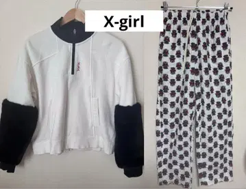 X-girl 하프 지퍼 트레이닝복 & 하트 이지 팬츠 2세트