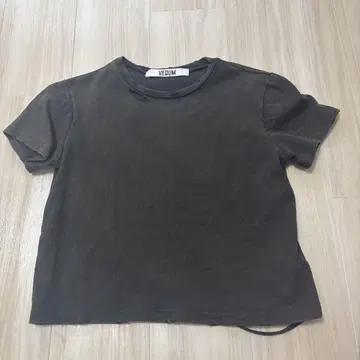 EMODA [ VEQUM ] DAMAGE CROPPED T SHIRT