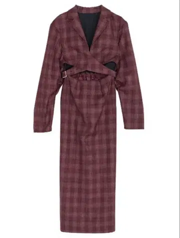 정품 AMERI WAIST CROSS CHECK DRESS 2025AW