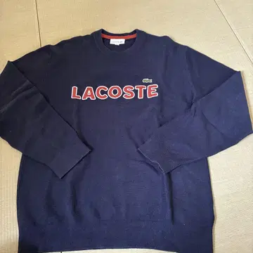 LACOSTE 네이비 로고 스웨터 US M