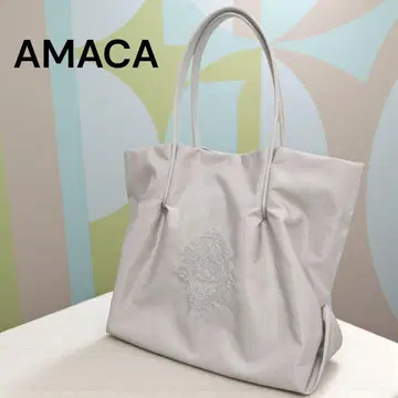 새상품급 AMACA 아마카 토트백 엠블럼 자수 A4 경량 숄더