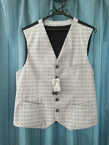 SHIRT HOUSE YAMKI 그레이 체크 베스트 L