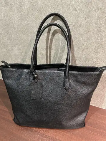 BARNEYS NEW YORK 블랙 가죽 토트백