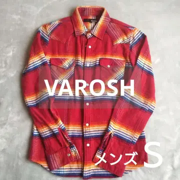 VAROSH 남성용 체크 플란넬 셔츠 레드