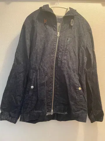 Lee x nanouniverse 블루 데님 자켓 후드 부착