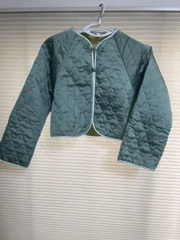 BEAMS BOY 그린 퀼팅 자켓