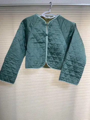 BEAMS BOY 그린 퀼팅 자켓