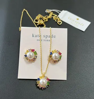 kate spade 목걸이와 귀찌 세트