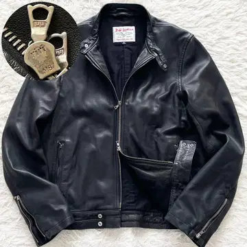 새상품급 투모로우랜드 양가죽 싱글 라이더 riri 지퍼 블랙