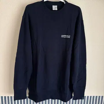 LOOPWHEELER 네이비 맨투맨 X.LARGE