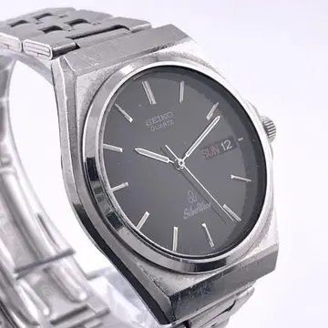 [ 작동 ] 세이코 실버 웨이브 데이데이트 드레스 워치 남성용 손목시계