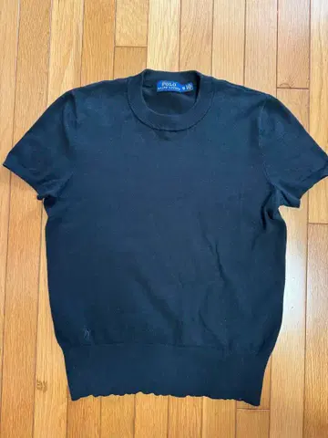 폴로 랄프로렌 코튼 반팔 니트 블랙