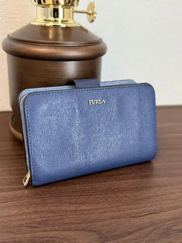 FURLA 이단 접이식 지갑 블루