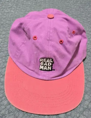 REAL BAD MAN 보라색 핑크 캡