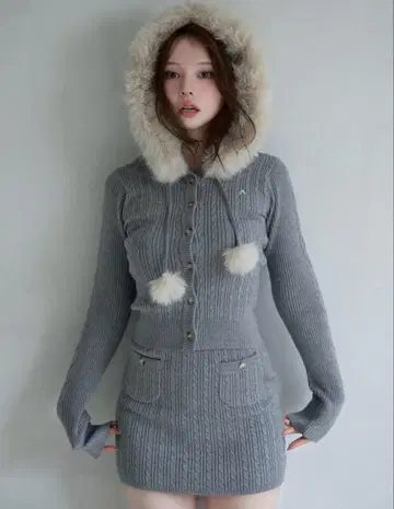 Reo fur knit set up andmary