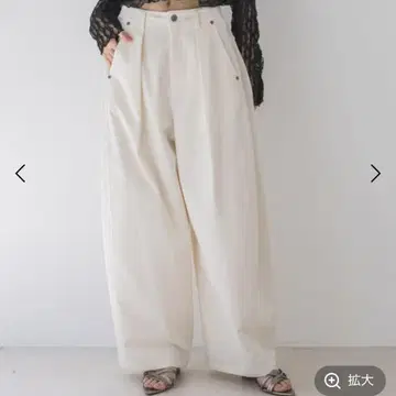 JEANASIS 배럴 레그 볼륨 팬츠 M