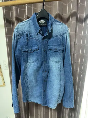 HARLEY-DAVIDSON 데님 긴팔 셔츠