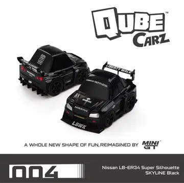 MINIGT Qube Carz LB-ER34 Skyline (Black)