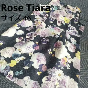 컨디션 최상 로즈 티아라 ROSE TIARA 원피스 꽃무늬 46