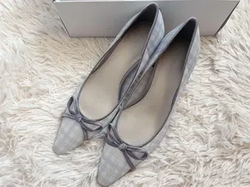 RANDA 퍼플 리본 시어 소프트 펌프스 22cm 새상품