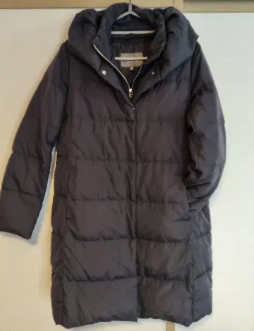 UNITED ARROWS 롱 다운 자켓 네이비 M 38 옷깃 탈부착 가능
