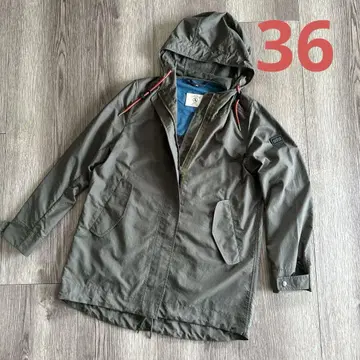 에이글 AIGLE 후드 부착 블루종 카키색