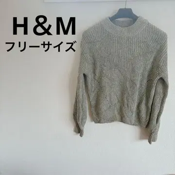 선착순 H&M [프리 사이즈] 그레이 계열 니트 스웨터 긴팔 심플