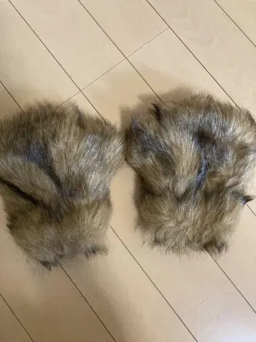 인조 모피 암커버 브라운 프리 사이즈