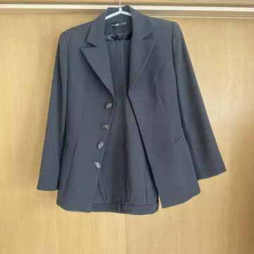 다크 그레이 싱글 버튼 자켓과 팬츠 세트 S