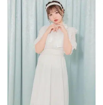 ROJITA 허리 셔링 시어 롱 원피스 ( 아이보리 )