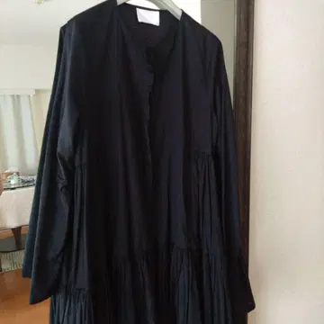 Marlatte 블랙 셔츠 원피스 긴팔