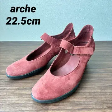 arche 알슈 스트랩 메리제인 펌프스 브라운 22.5cm