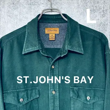 [ ST.JOHN'S BAY ] 샤모아 아크로스 셔츠 L 그린 계열
