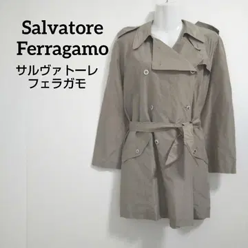 ky202 살바토레 페라가모 트렌치코트 실크 100