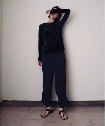enof 나일론 팬츠 블랙 M 사이즈