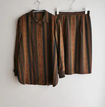 DAKS 닥스 올 패턴 블라우스 스커트 셋업