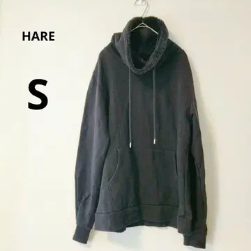 HARE 하레 블랙 후드티 하이넥 블랙 S 트레이닝복 맨투맨