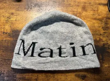Matin 그레이 니트 모자 로고 남녀 공용