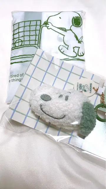 스누피 레지봉투풍 에코백참 세트 패밀리마트 한정판 SNOOPY