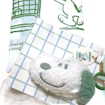 스누피 레지봉투풍 에코백참 세트 패밀리마트 한정판 SNOOPY